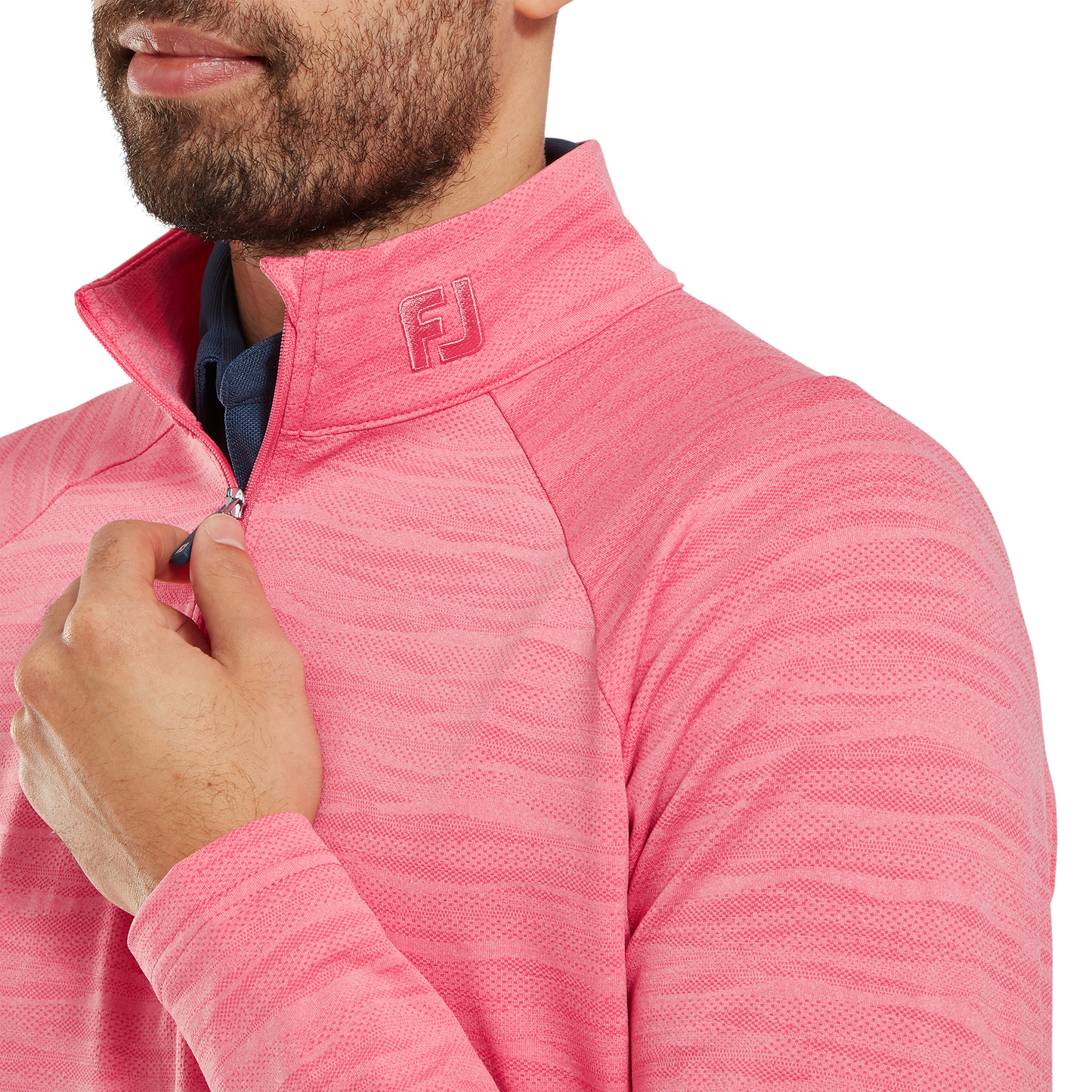 FootJoy Wave Jacquard Chill-Out Golf Pullover