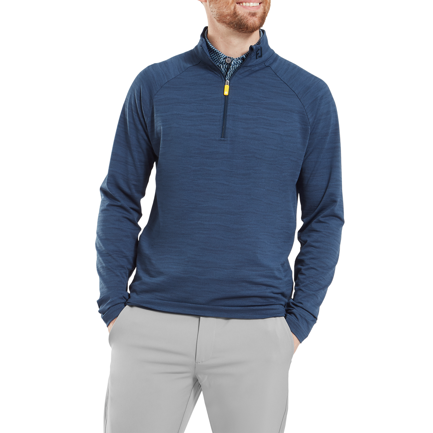 FootJoy Wave Jacquard Chill-Out Golf Pullover