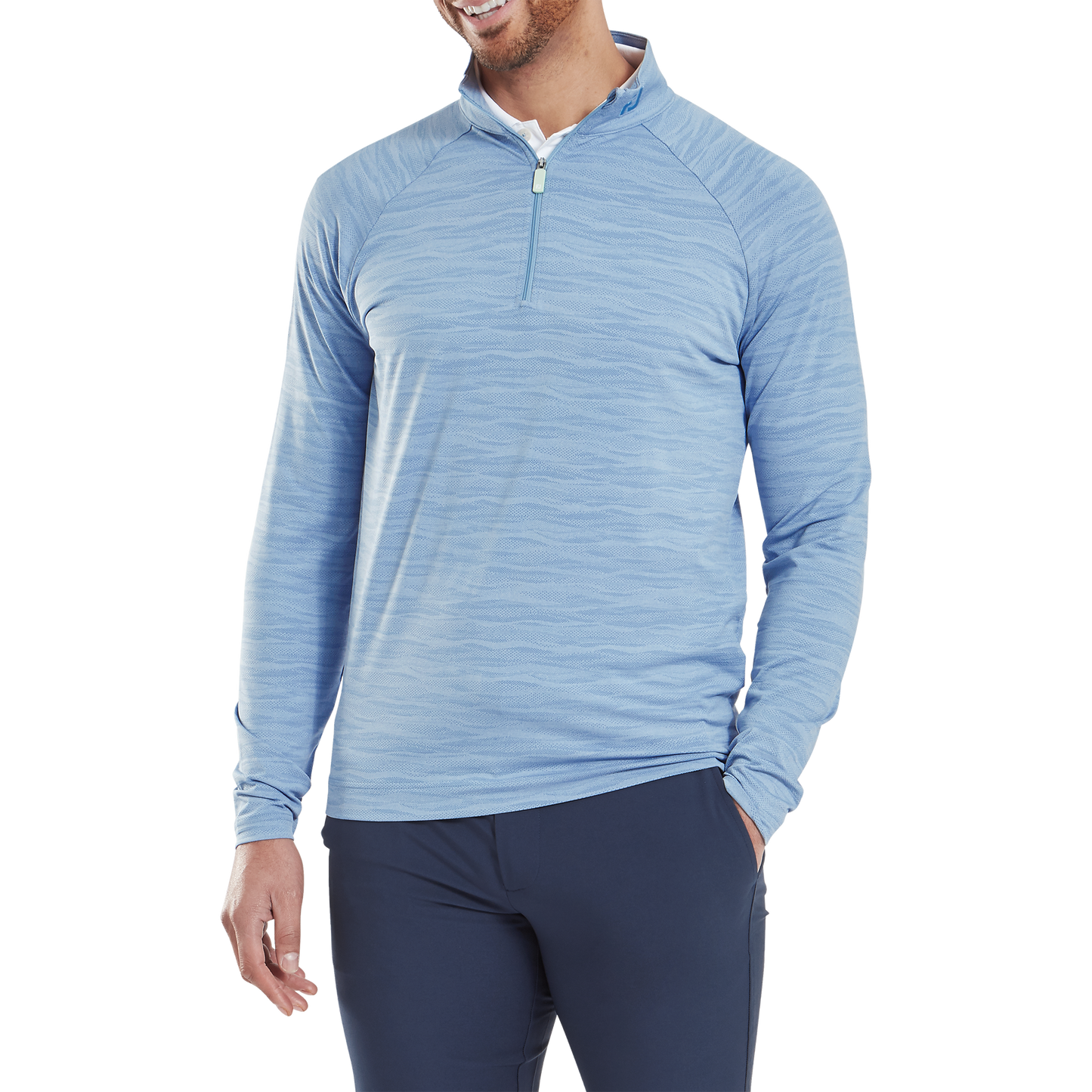 FootJoy Wave Jacquard Chill-Out Golf Pullover