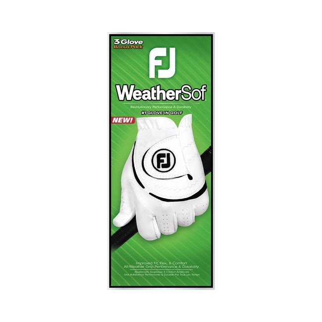 FootJoy WeatherSof Men's Golf Glove - 3 Pack