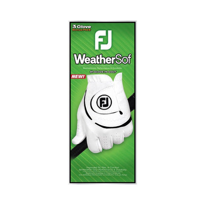 FootJoy WeatherSof Men's Golf Glove - 3 Pack
