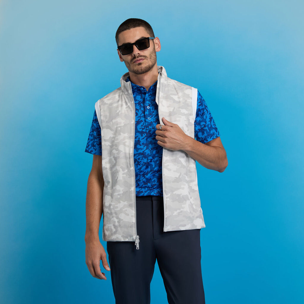 G/FORE Mapped Icon Camo Tech Jersey Golf Polo