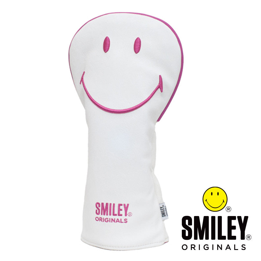 Smiley Original Classic White/Pink Driver Headcover