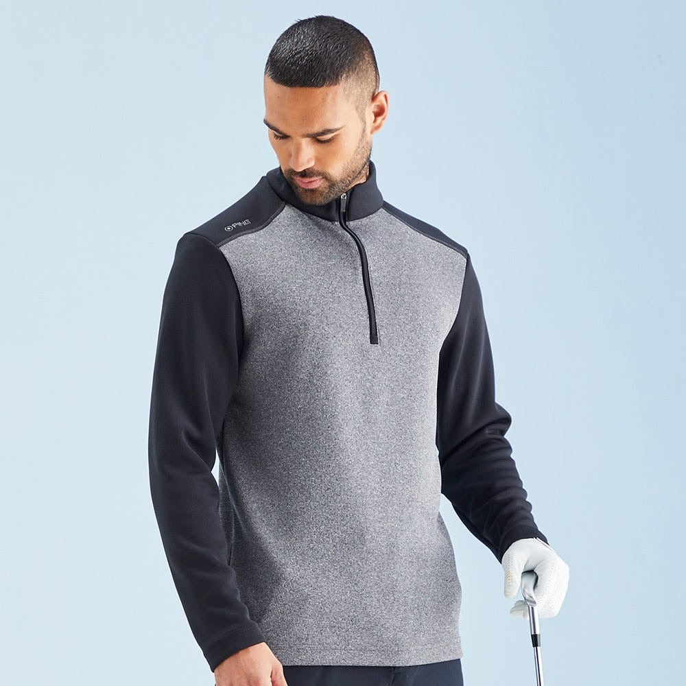 Ping Ramsey Men's Half Zip Ribbed Golf Fleece