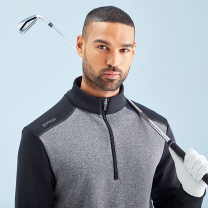 Ping Ramsey Men's Half Zip Ribbed Golf Fleece