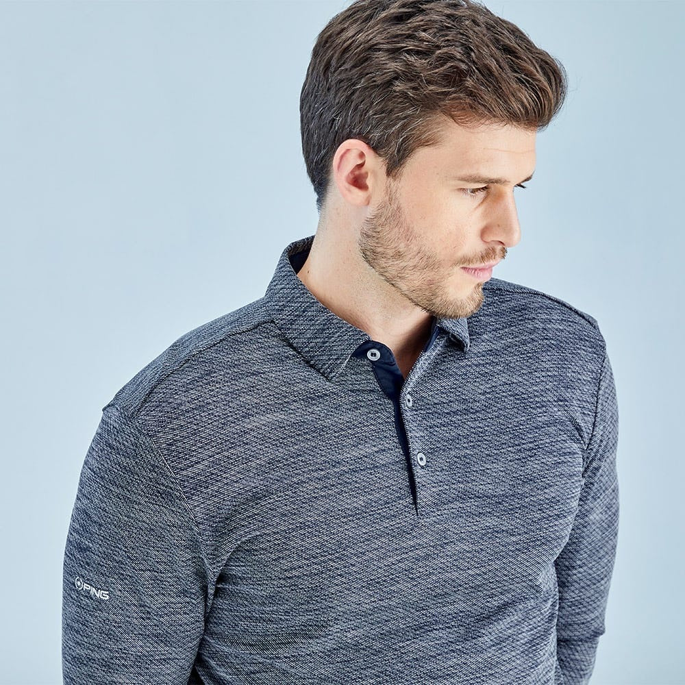 Ping Creek Men's Long Sleeve Polo Shirt