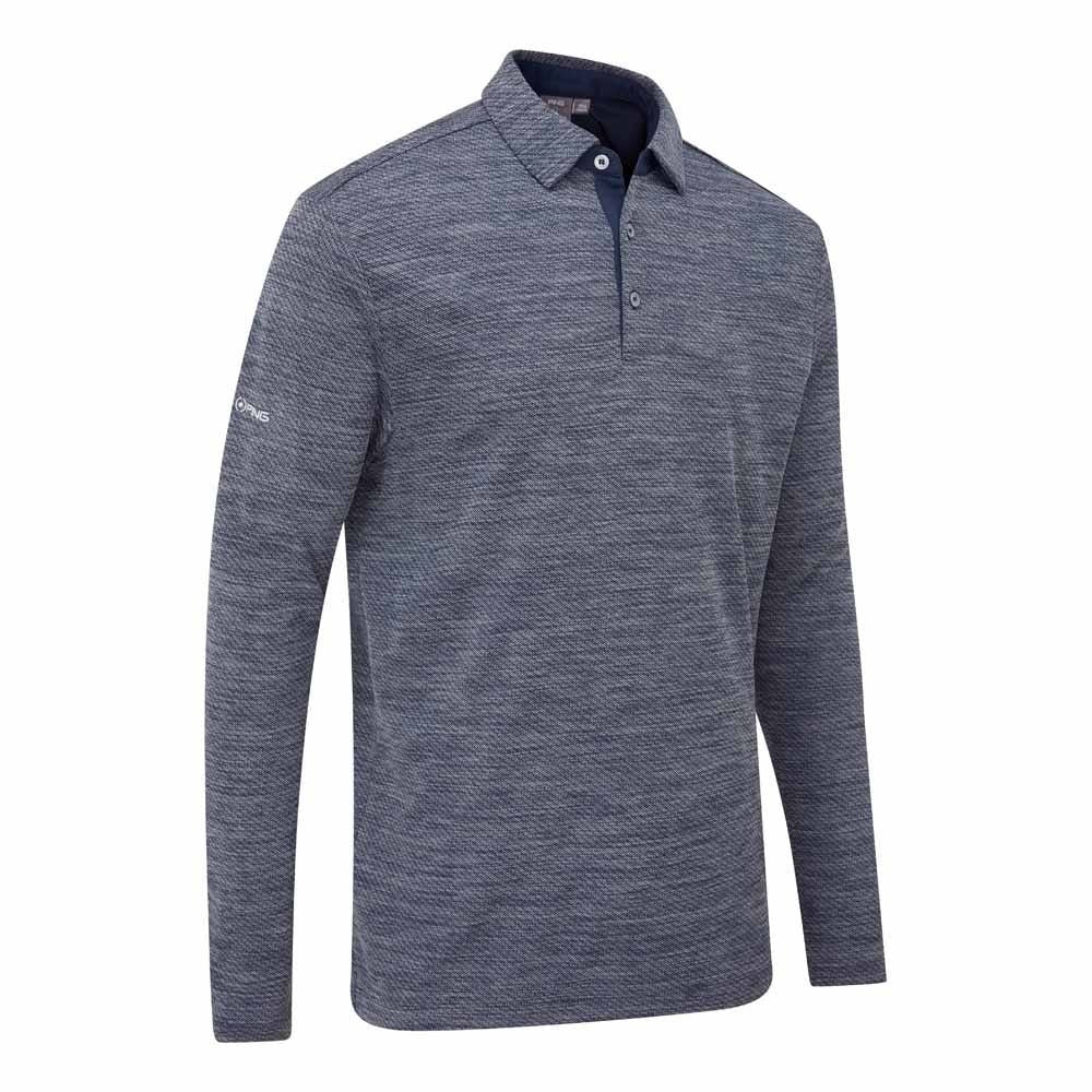 Ping Creek Men's Long Sleeve Polo Shirt